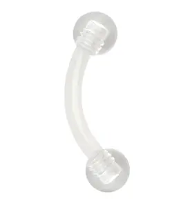 Clear Acrylic Curved Barbell