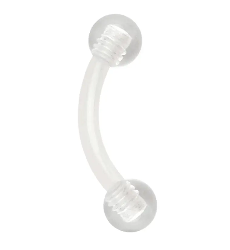 Clear Acrylic Curved Barbell