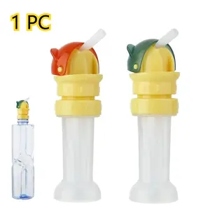 Portable Water Bottle Straw Cap, Durable Silicone Cover, Anti-Choke Nozzle Converter, One-Click Drink Switch, Universal Beverage Utensil Accessory for Outdoor & Home