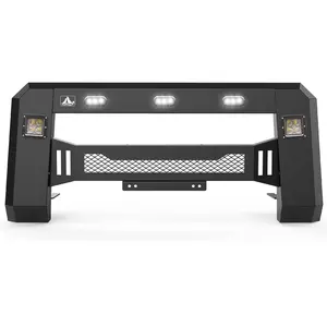 WOLFSTORM F150 Front Bumper with 2 x LED Lights & 3 x Position Lights Compatible with 2018-2021 Ford F-150