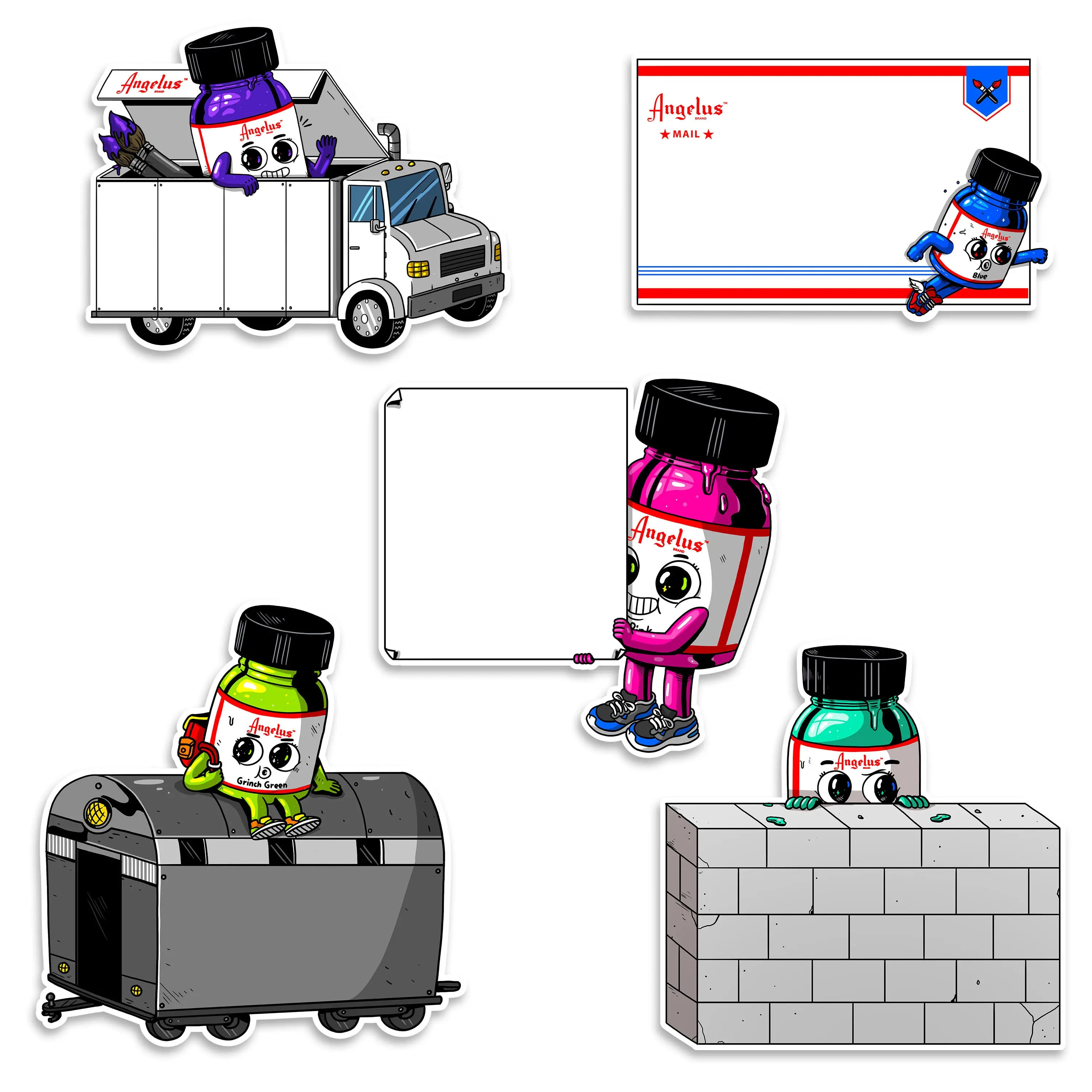 Angelus "Get Up" Series XL Sticker Pack by AlexMDC