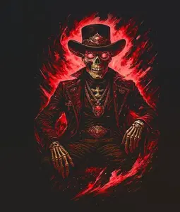 Halftone Skull Design for Black Fabric Ready to Press Heat Transfer DTF Transfer Direct to Film Heat Press Settings 300-320°F Cotton Polyester Firm Press Instructions