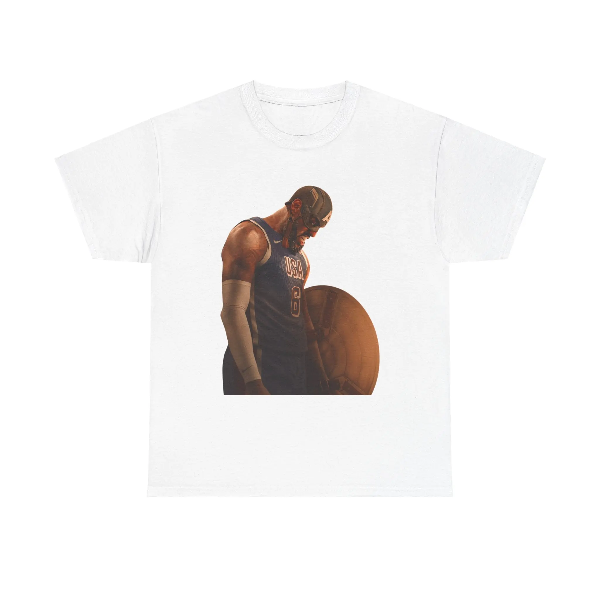 Lebron James "Captain America" Olympics Graphic Tee