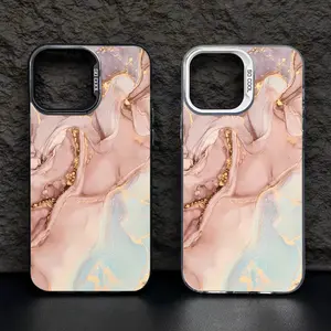 Marble Gilt E Pattern Phone Case for IPhone 16/15/14/13/12/11/Plus/Pro/Pro Max series