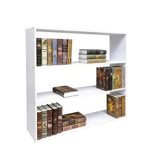 FixtureDisplays® 44 X 43 X 12" Wood Bookcase Shelf Organizor, Modular Expandable, Home, Office, Library, Business, Retail Stores, Easy Assembly Video in Description 10201