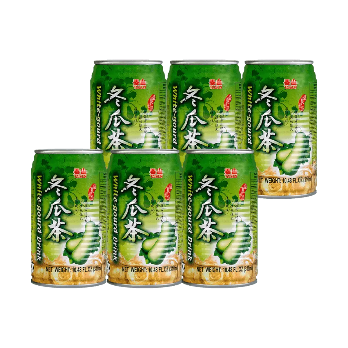 TAISUN Winter Melon Tea Drink 6-Pack, Authentic Taiwanese Beverage, 310ml Cans