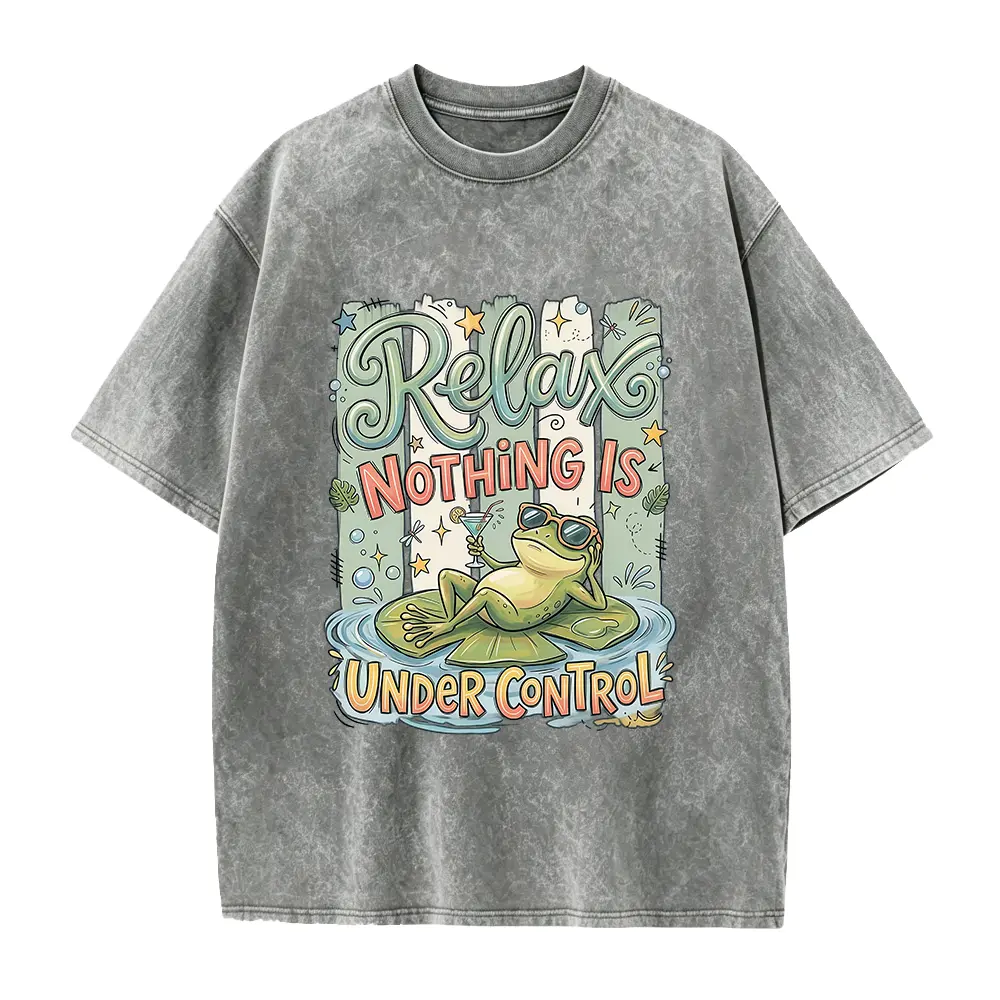 Funny Frog Shirt, Relax Nothing Is Under Control Tee, Cute Froggy Tshirt, Sarcastic Animal Graphic Top, Cottagecore Toad Gift for Her