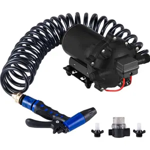 VEVOR Washdown Pump, 12V DC, 7 GPM 60 PSI, Max. 10 FT Lift Self Priming Water Pump, w/EPDM Valve, Universal Salt Water Strainer Female/Male Thread, for RV, Marine Deck, Yacht