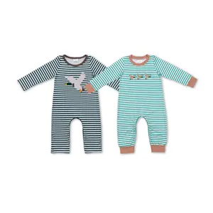 Embroidered Duck Hunting Romper | Long-Sleeved Jumpsuit