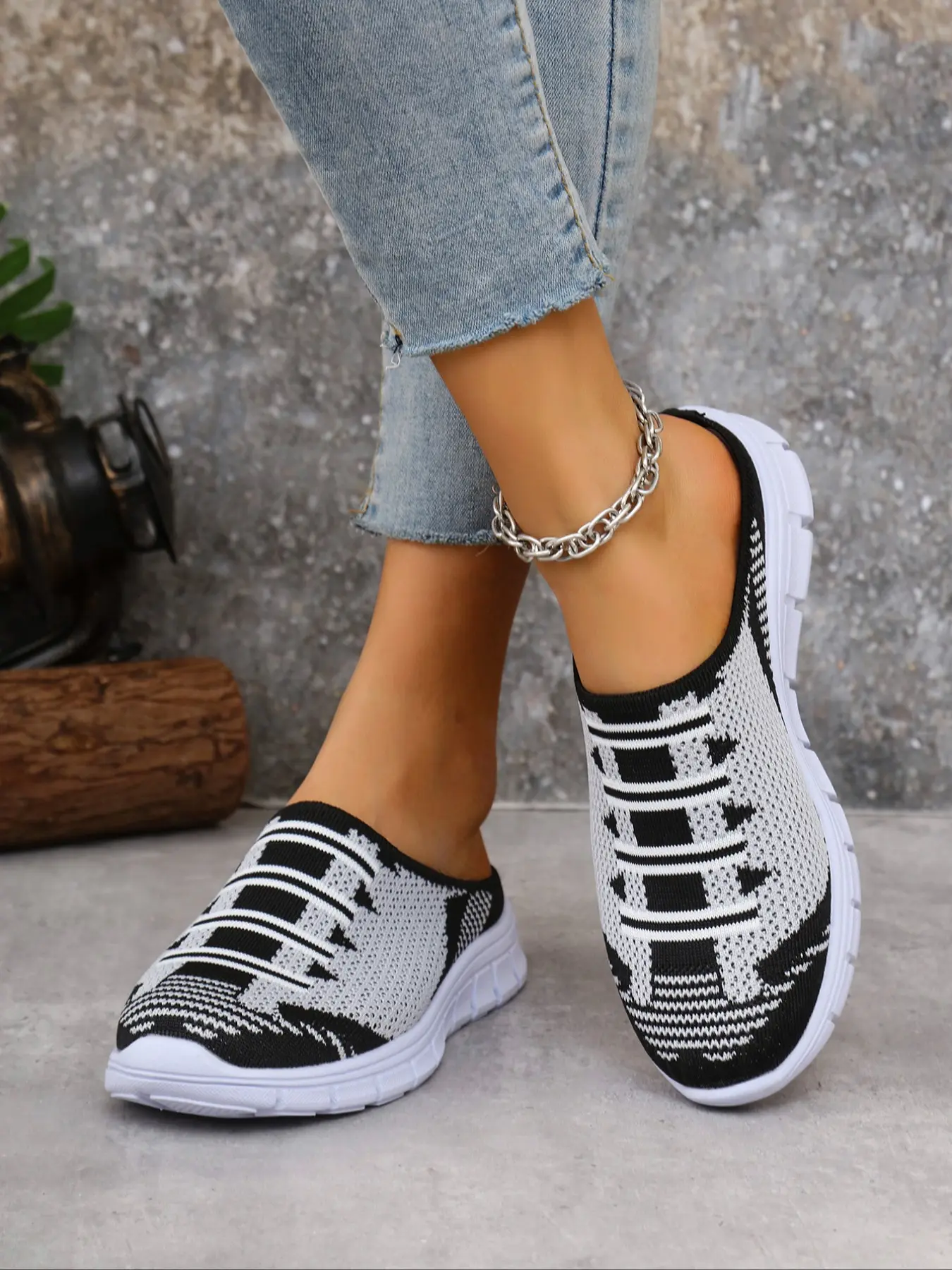 Women's Fashionable Backless Casual Flats, Comfortable Breathable Mesh Design, Multi-Functional Outdoor Sports Shoes Sneakers for Women