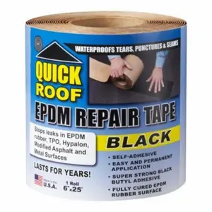 6 in. x 25 ft. Quick Roof EPDM Leak Repair Tape, Black