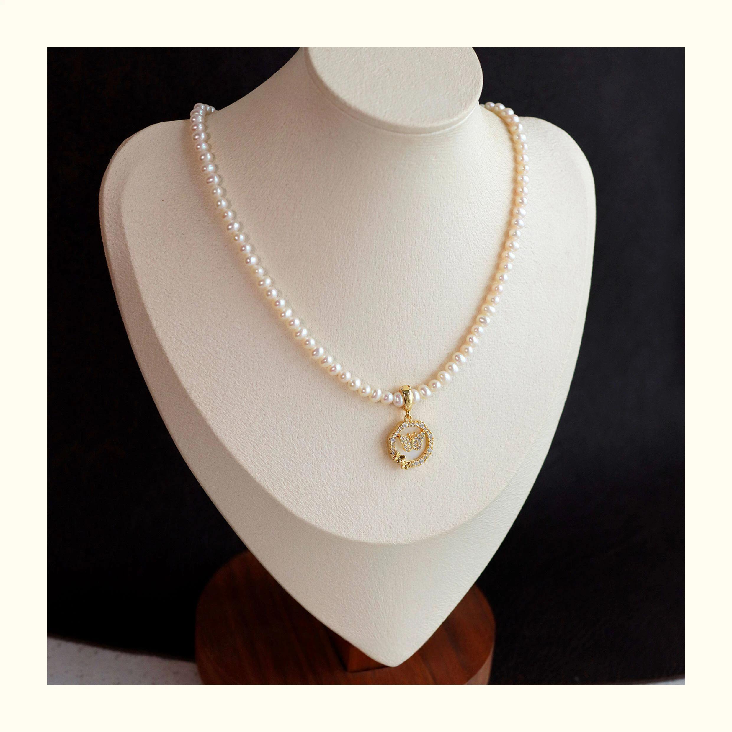 Clip-On Charm Pendant Set – Detachable DIY Necklace Charms | Mother of Pearl Gold Jewelry Collection