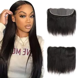 13-4 Ear-to-Ear Straight Human Hair Lace Frontal, Fashion Accessory Hair Extension