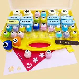 36-Piece Deluxe Craft Paper Punch Set – Vibrant Colors for Scrapbooking, DIY Crafts, and Card Making kid art