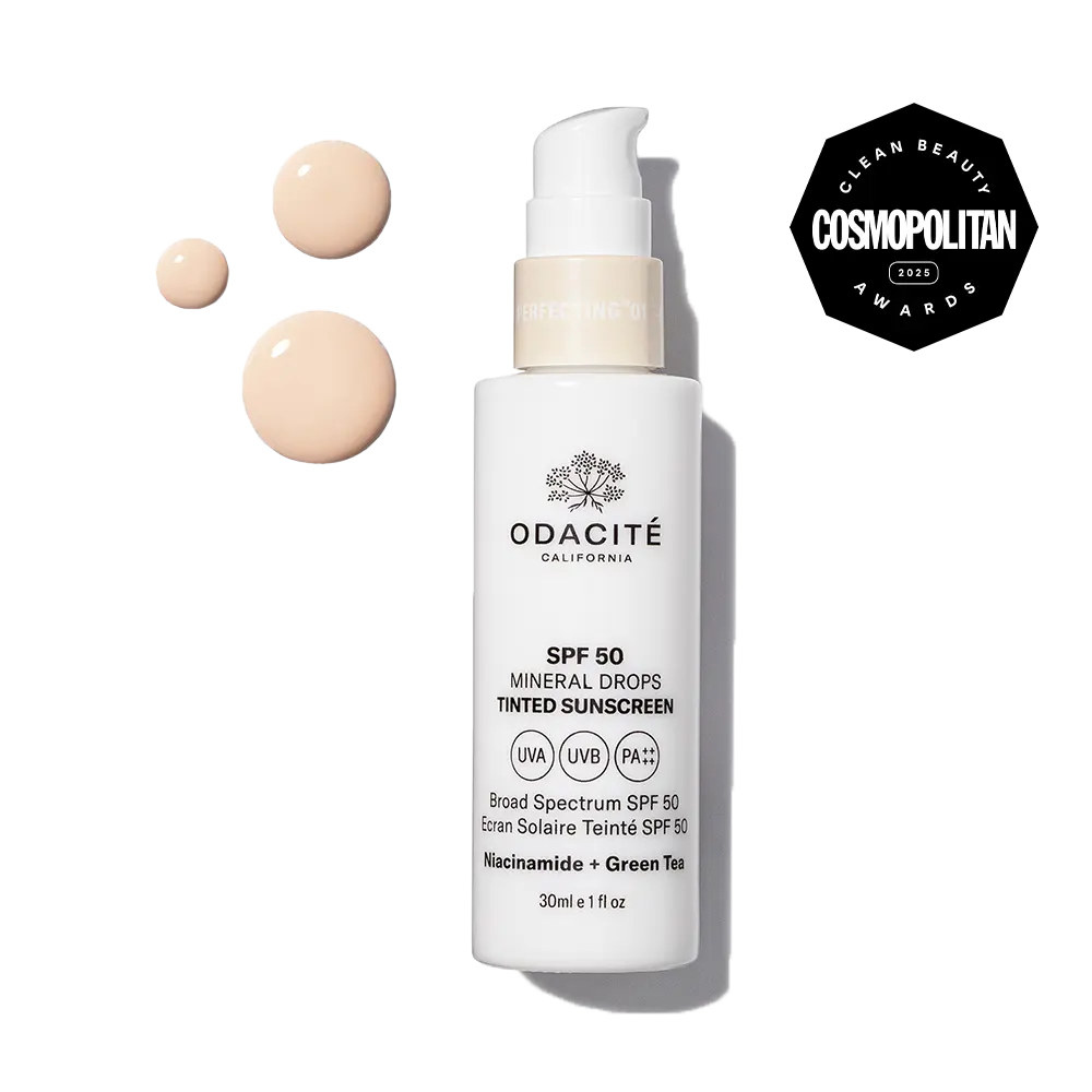 SPF 50 Tinted Mineral Drops • Flex-Perfecting® Sunscreen • Niacinamide + Green Tea Facial Skincare Skin Repair Comfort