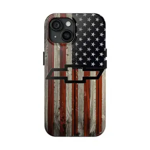 Chevy American Flag Themed Phone Case - Premium Matte Texture, Protection, Shockproof, Anti-Drop, Anti-Fingerprint For IPhone 17, 16, 15, 14, 13,Pro Max, Pro Plus, and Samsung S25, 24, 23,Safety Case Style