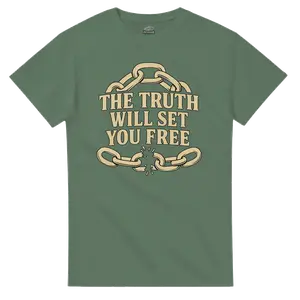 The Truth Will Set You Free | Heavyweight Unisex Crewneck T-shirt by Deveondi