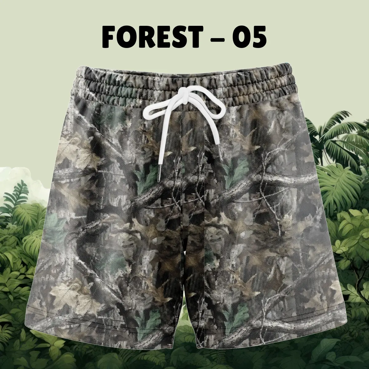 Pack 3 Camo Shorts With 5 Inch Inseam – Realistic Camouflage