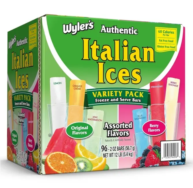 Wyler's Authentic Italian Ice Freezer Pops, Variety Pack, 96 Count