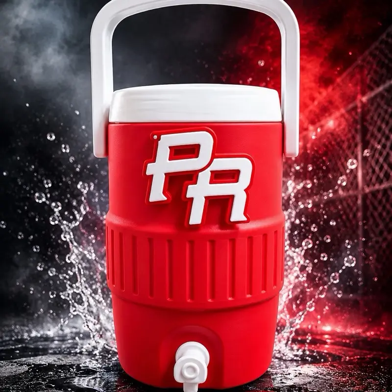 Red Puerto Rico Insulated Can Koozie - Portable Beverage Cooler for Cans and Bottles