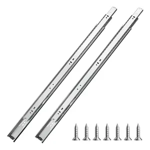 fathersdaygift VEVOR Drawer Slides, 24 inch, 10 Pairs Full Extension Ball Bearing Cabinet Rails, 100 LB Load Capacity Heavy Duty Side Mount Dresser Drawer Slides, Drawer Track Runners for Kitchen DIY Replacement