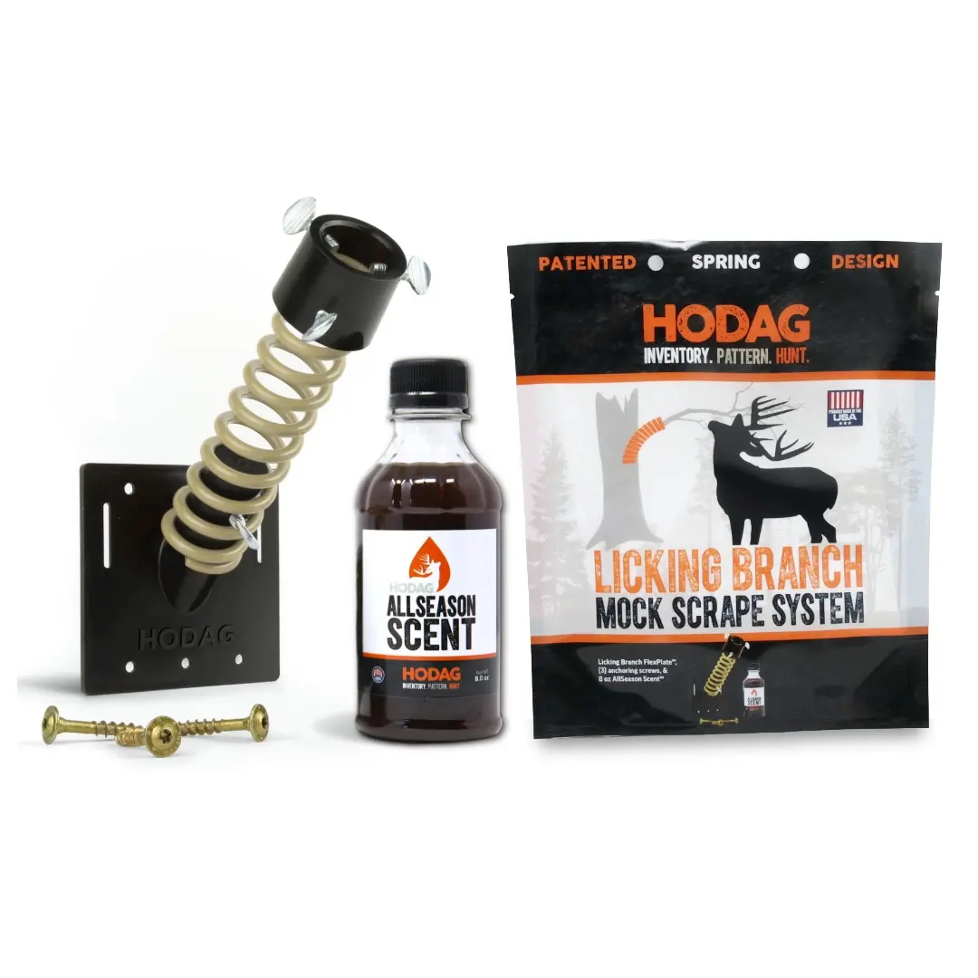 HODAG Licking Branch System - Create an Effective Mock Scrape - Deer Hunting Accessories - Includes 8oz AllSeason Scent