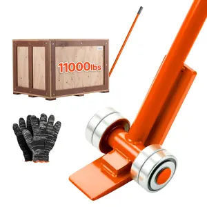 Pry Lever Bar with Wheels for 11000 Lbs Load, 67-Inch Carbon Steel Handle Dolly, Heavy Duty Prying Lever Cart for Large Pallets, Concrete Blocks, Heavy Items and Equipment Handling