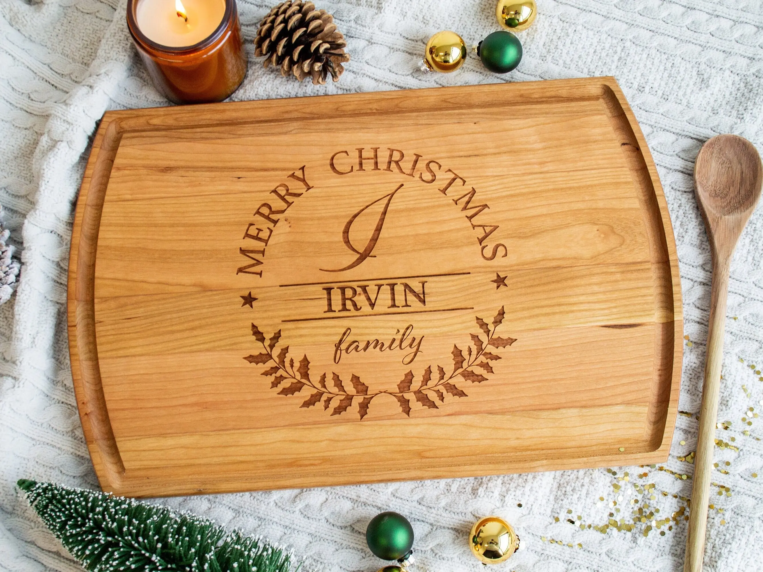 Christmas Cutting Boards | Christmas Wood Cutting Board, Personalized Gift for Family, Christmas Gifts for Home, Holiday Cutting Boards