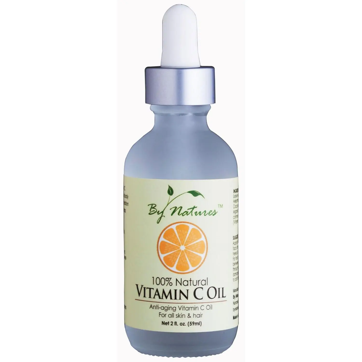 By Natures Vitamin C Face Oil, Brightening and Hydrating Moisturizer with Argan & Sunflower Oils, Natural Beauty Serums & Essences for All Skin Types, 2 Fl Oz, Brightens, Argan Oil