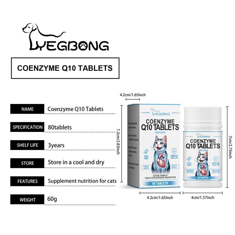 Coenzyme Tablets: A Health and Vitality Guardian  Specialized Coenzyme Q10 Supplement   to Absorb Nutrients.litter pellets, spray, litter tray, litter box, removal