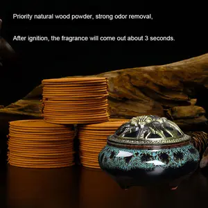 40 Disc Incense Sticks Natural Plant Extract, World Best-Selling Sandalwood Agarwood Peppermint Juniper, Long-Lasting Aroma for Home Yoga Room