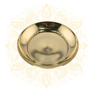 Kansa Brass Decorative Plate 4.25"