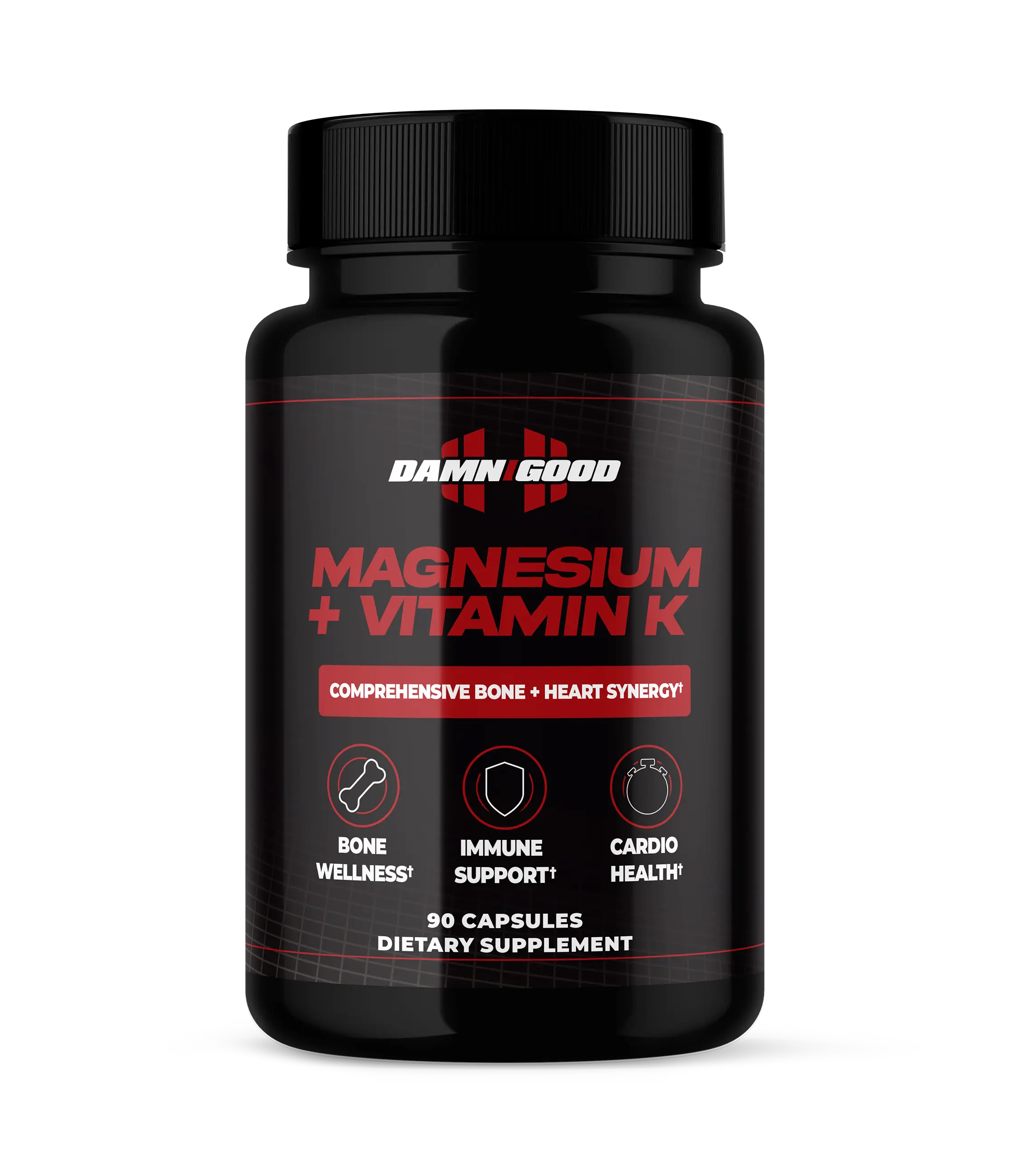 Damn Good™ Magnesium + Vitamin K - 90 Capsules (30 Servings)