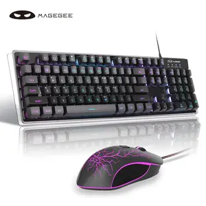 K1 RGB LED Backlit Wired Keyboard with 104 Key Computer PC Gaming Keyboard for PC/Laptop (Black)