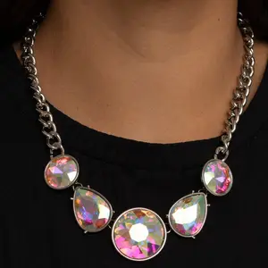 All The Worlds My Stage - Multi Rhinestone Necklace