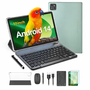 Android Tablets, 10.1 inches Tablets, Android 14 OS, Dual cameras 2.0MP+8.0MP, 8000mAh large-capacity battery, WiFi Tablet