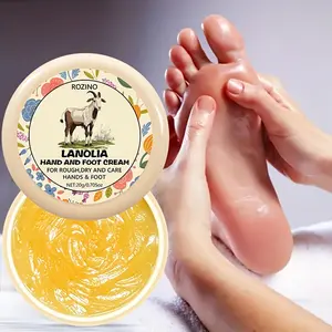 Rozino Lanolia Hand & Foot Cream 20g - Nourish Rough Dry Skin with Lanolin for Hands Feet Care Daily Use