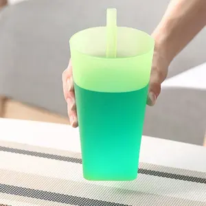 Plastic Tumbler Set with Straw, Drinkware, Integrated Straw Cup for Summer, Suitable for Students, Juice & Party Cup for Festive Gatherings, Portable Outdoor Water Cup, 360ml, 12.17oz