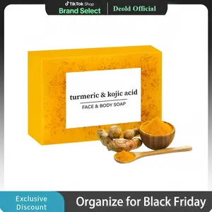 Hand-Made Lemon Turmeric KojicAcid SoapLemon Kojic Acid Soap BarTurmeric Soap BarKojic Acid SoapDark Spot Remover for Face Facial Skincare Radiant Comfort Cleanser Cleansing turmeric soap body wash turmeric soap bar