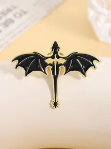 Fantasy Novel Dragon Brooch Pin, Cute Punk Style Badge for Bags & Clothing, All Season Accessory, Unique Design, Single Piece