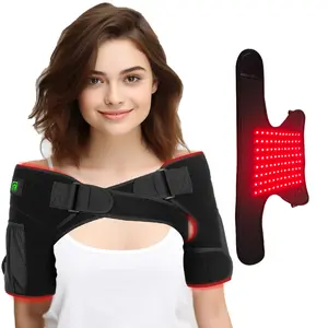 96 LEDs Shoulder Red Light Therapy Wrap 660nm 850nm Infrared Light Device for Muscle Relax Plug-in Wearable Pad with Timer