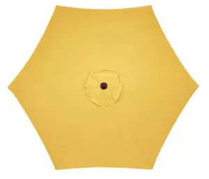 212 MAIN 9 ft. Yellow Collapsible Market Umbrella - Foldable Retractable Sun Shade Umbrella, Polyester Fabric, Steel Frame, Fully Assembled, Foldable Retractable Umbrellas, Sun Shade Umbrellas