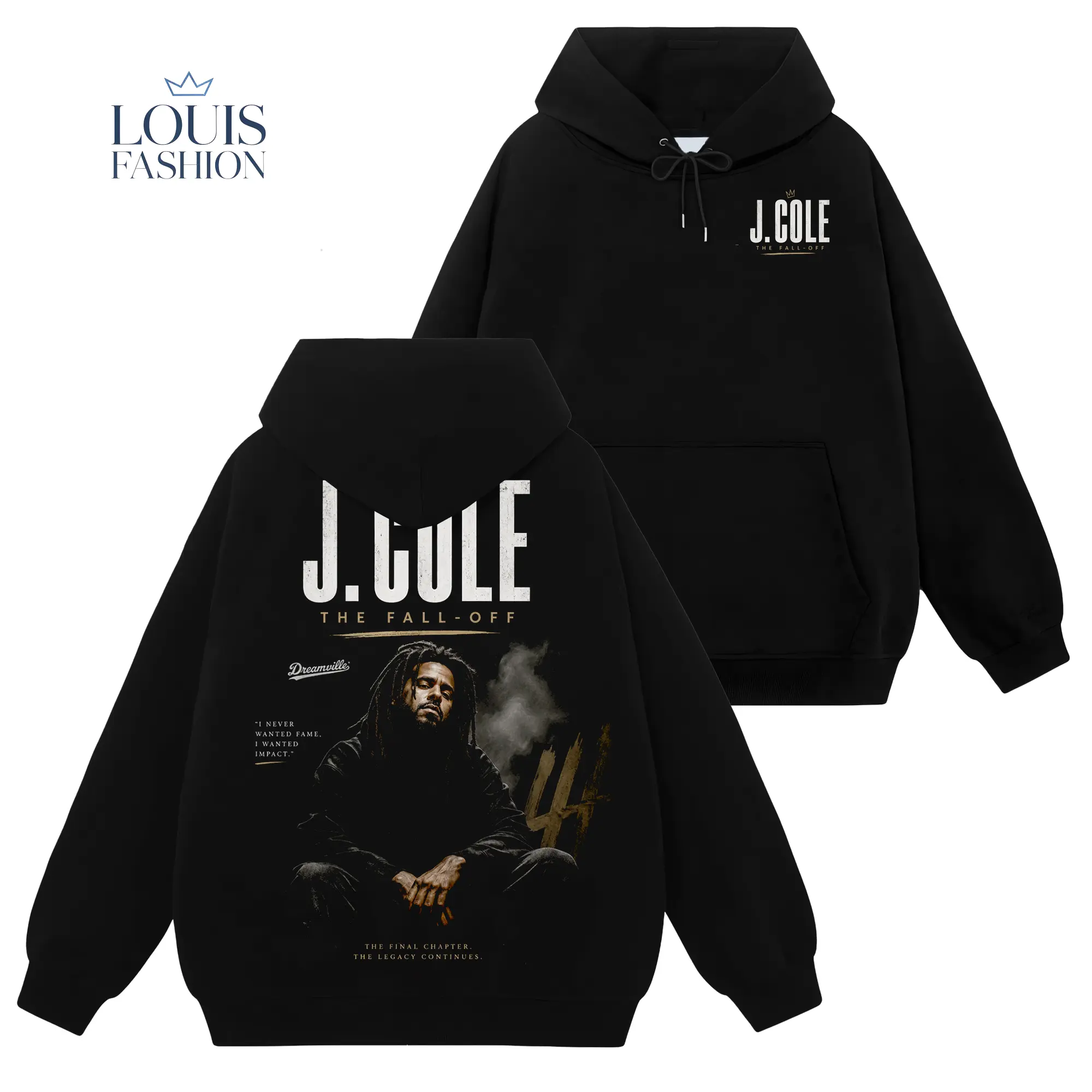 [Louis Fashion] Limited J. Cole T-Shirt Sweatshirt Hoodie #4, J Cole World The Fall Off World Tour Merch, Hip Hop Rap Concert Tee, Green Dripping Text Graphic, Global Stadium Dates List, Dreamville Aesthetic White Tee