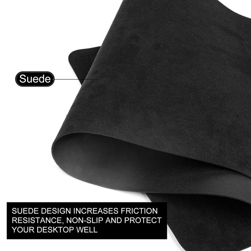 Desk Pad,Large Mouse Pad, Non-Slip PU Leathers Writing Pad,Desktop Protection Pad,Computer Desk Pad, Waterproof Table Mat, Desk Mat for Office and Home Writing (Black;31.5"x 15.7")