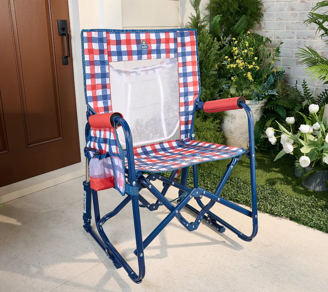 Portable Rocking Chair - High Backrest, Padded Shoulder Strap, Versatile Design for Various Uses, Supports Up to 300 Lbs