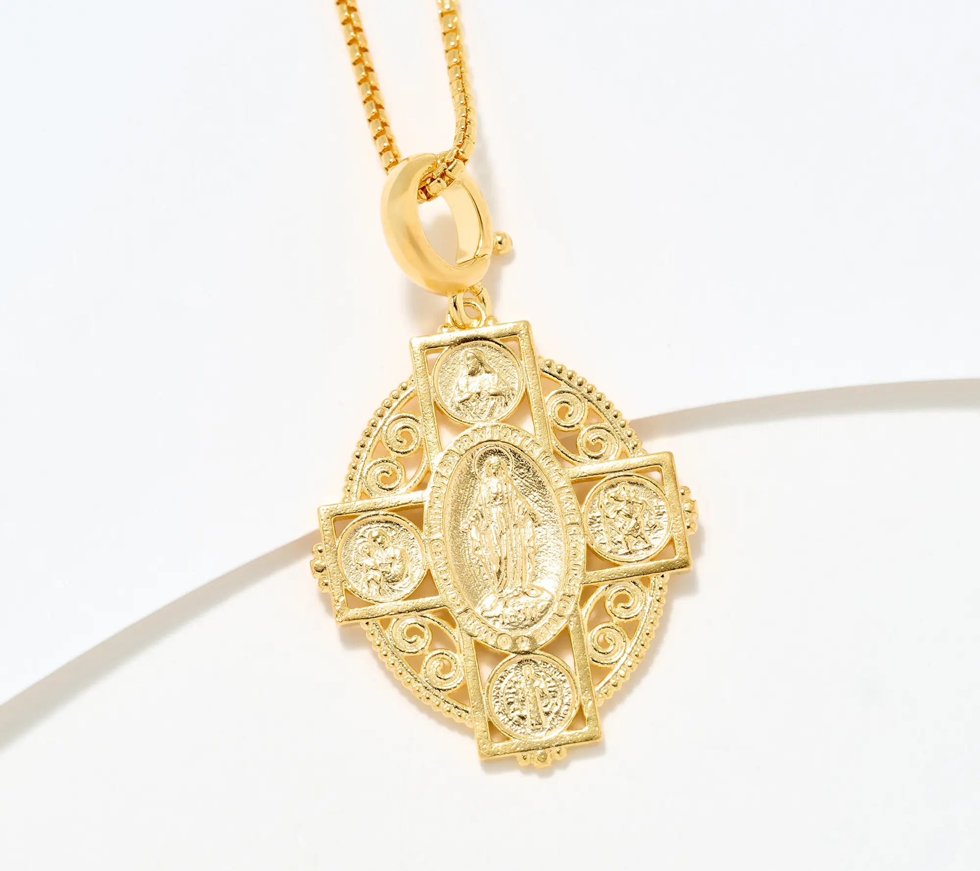 David Markstein Bronze Scapular Cross Enhancer w/ 22" Chain