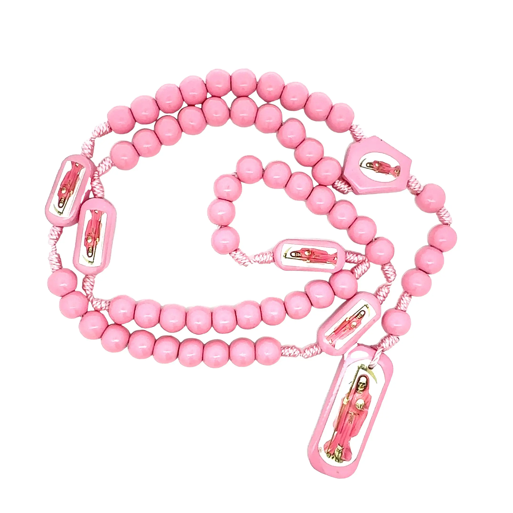 Santa Muerte Pink Rosary