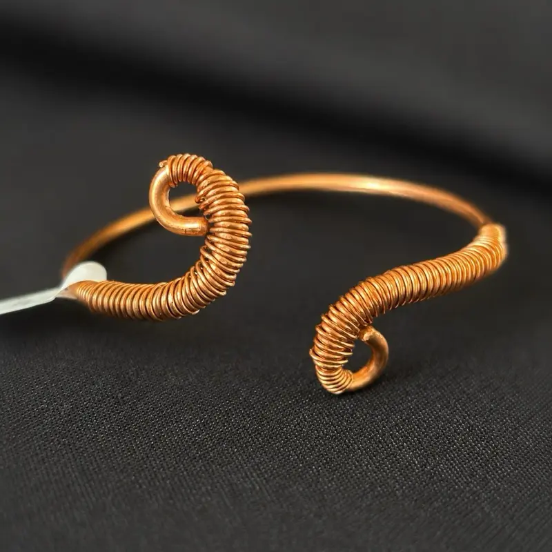 Handcrafted Copper Spiral Cuff Bracelet