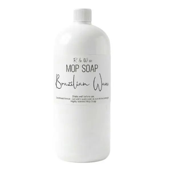 R&W CO. Original 32 oz Premium Mop Soap Brazilian Waves Scented, Gentle Floor Cleaner for all Surfaces, Non-Toxic, Pet and Skin Safe Formula, Streak-Free Shine