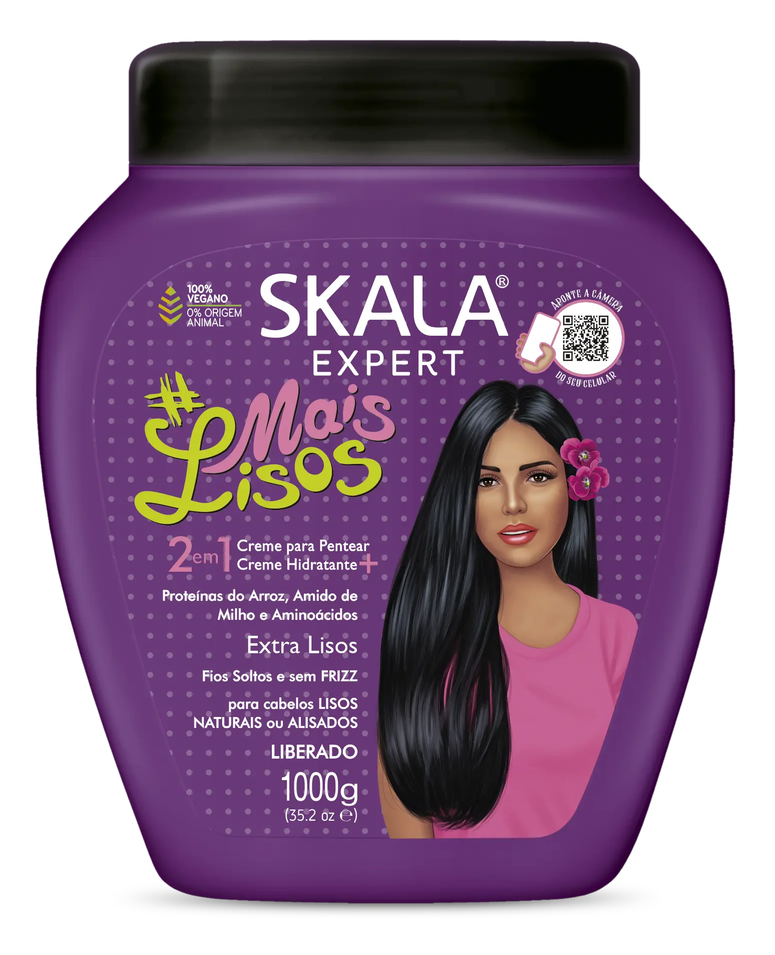 SKALA MAIS LISOS - For Straight or Frizzy hair, Mixed or Oily and Chemically treated - 2 in 1 Conditioning Treatment, Net 35.27 Oz (Pack of 1) VEGAN
